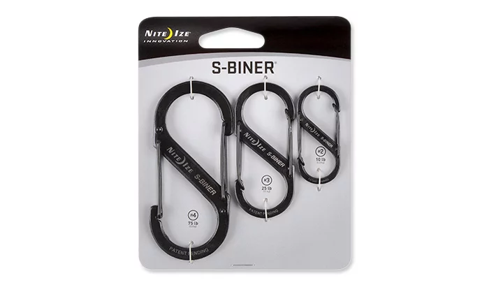 Karabińczyk Nite Ize S-Biner Set #2, #3, #4 - Czarny - SB234-03-01 