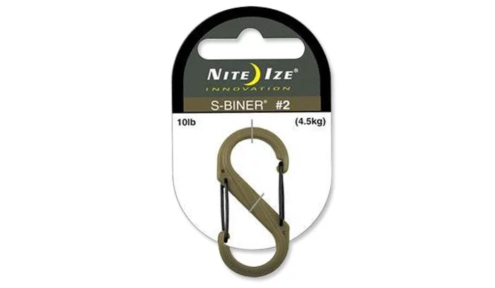 Karabińczyk Nite Ize S-Biner #2 Plastic Black Gate - Coyote - SBP2-03-28BG 