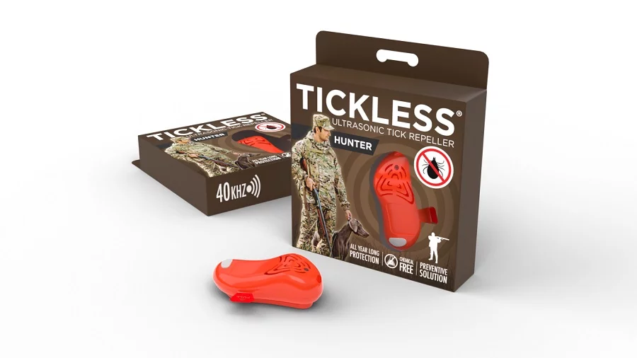 TICKLESS ultradźwiękowy na kleszcze, dla myśliwych HUNTER pomarańcz (PRO-103OR)