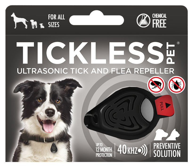 TICKLESS ultradźwiękowy na kleszcze, dla zwierząt PET, czarny