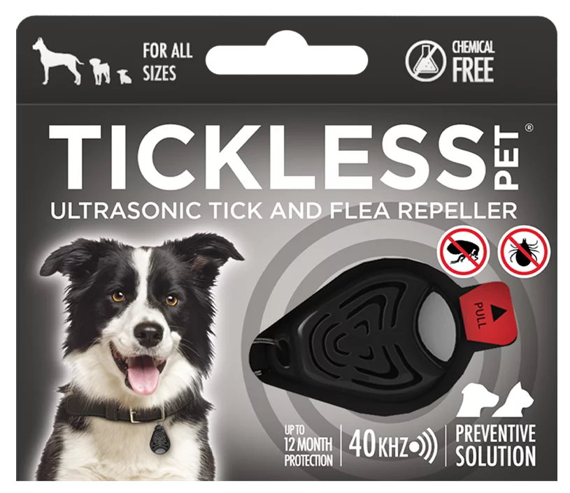 Zdjęcie produktu TICKLESS ultradźwiękowy na kleszcze, dla zwierząt PET, czarny