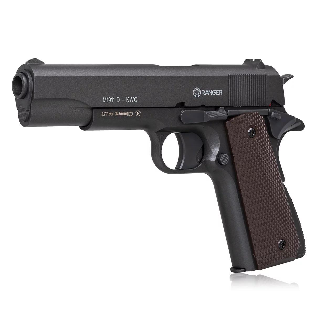 Zdjęcie produktu Pistolet wiatrówka RANGER M1911 Diabolo KWC kal. 4,5 2x6 strz. METAL SLIDE CO2 (AAKCPD761AZB)