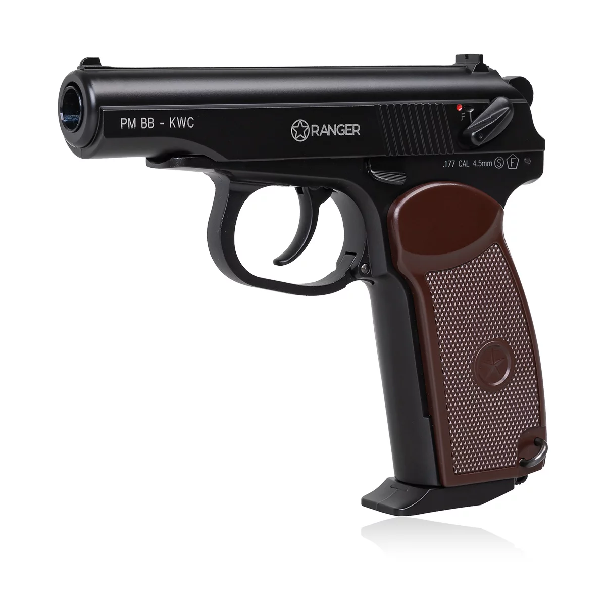 Zdjęcie produktu Pistolet wiatrówka RANGER PM BB KWC 4,5 mm BB 15-strzał. FULL METAL BlowBack CO2 (AAKCMB440AZB)