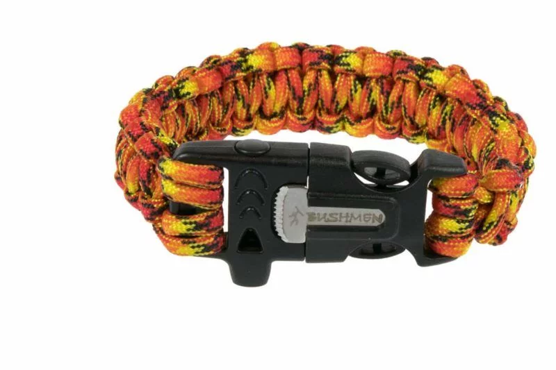 Zdjęcie produktu Bransoleta przetrwania z krzesiwem i gwizdkiem BUSHMEN, 3m fire