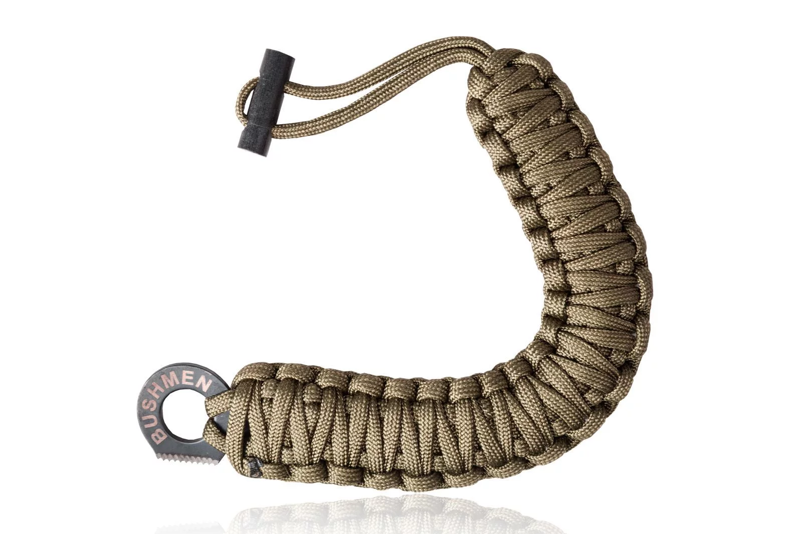 Zdjęcie produktu Bransoleta z paracordu Bushmen z krzesiwem i ostrzem, 6 m, coyote