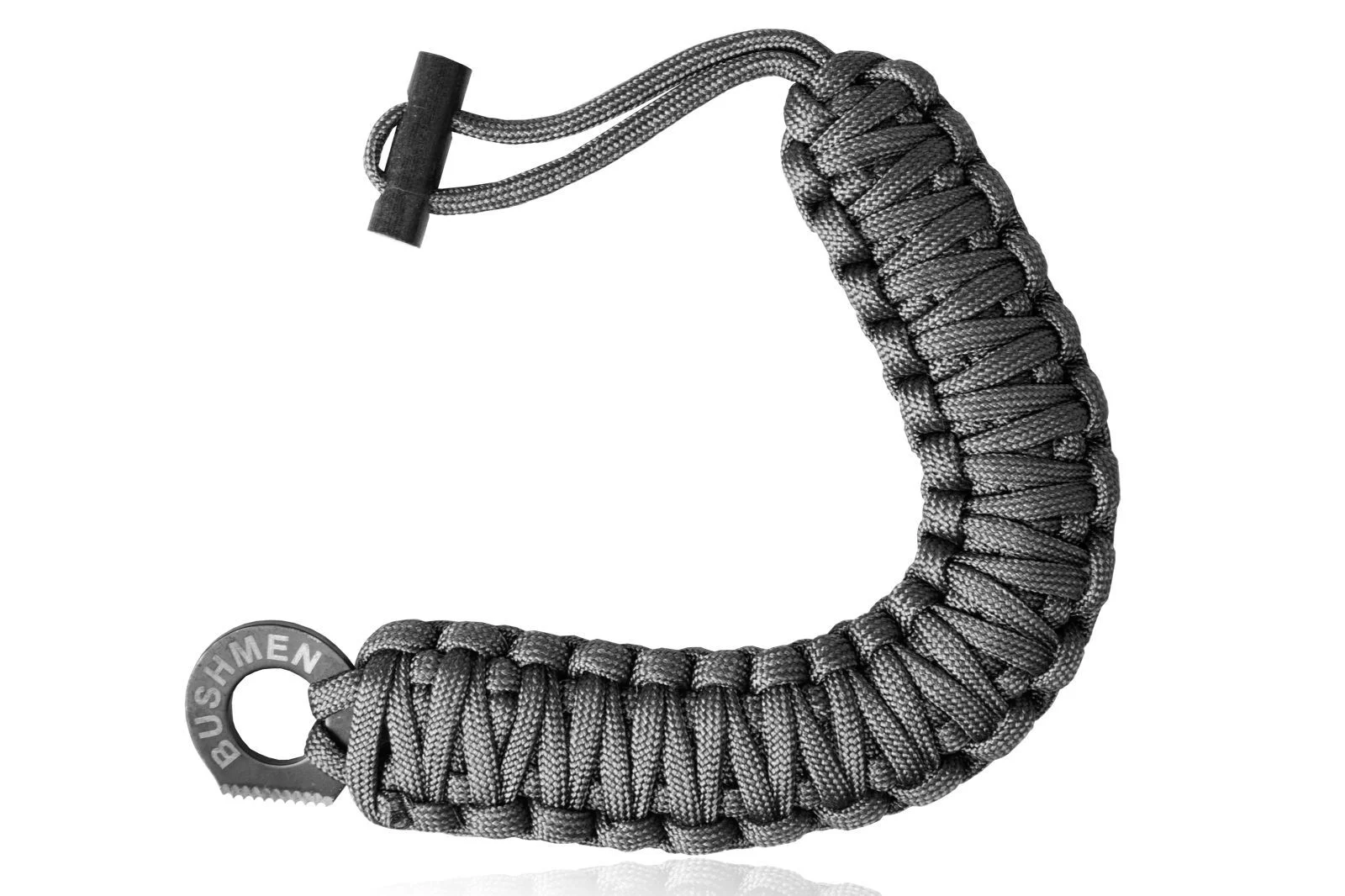 Zdjęcie produktu Bransoleta z paracordu Bushmen z krzesiwem i ostrzem, 6 m, czarna