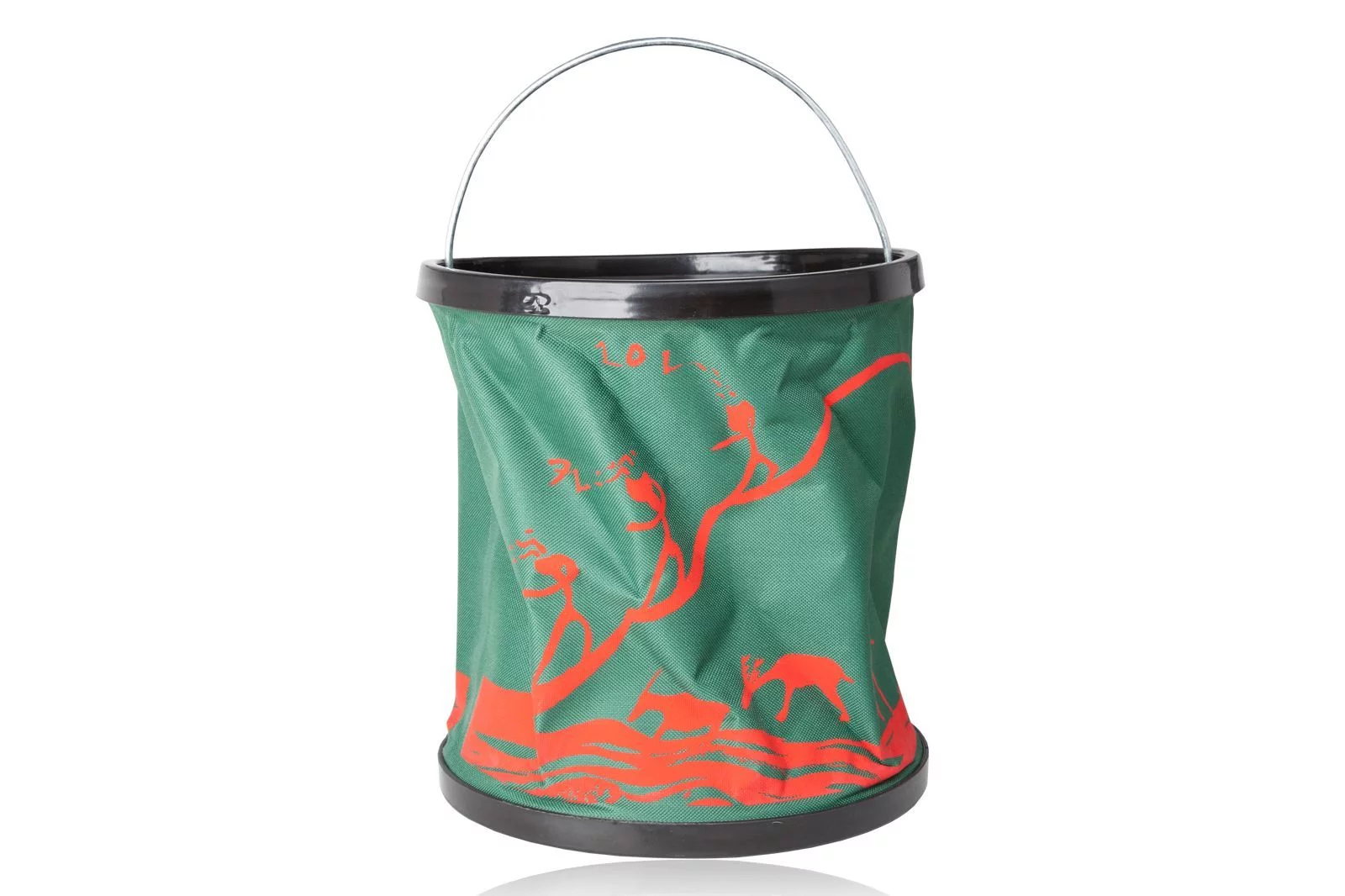 Zdjęcie produktu Składane wiadro turystyczne Bushmen 11 L, zielone