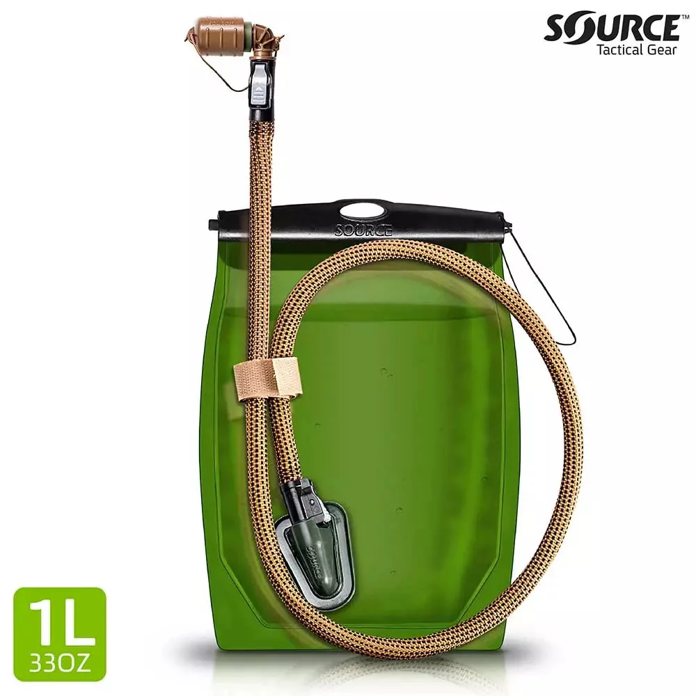 Zdjęcie produktu System hydracyjny SOURCE TACTICAL Kangaroo 1L SQC, QMT Storm Valve - IRR Coyote (4301550201)