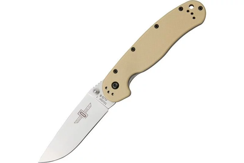 Zdjęcie produktu Nóż Ontario RAT 1 Folder Silver - Desert Tan Handle
