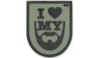 Naszywka 3D - I Love My Beard - Zielony - 101 Inc.