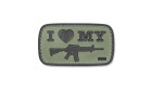 Naszywka 3D - I Love My M4 - Zielony OD - 101 Inc.
