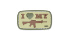 Naszywka 3D - I Love My M4 - Coyote - 101 Inc.