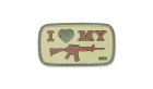 Naszywka 3D - I Love My M4 - Coyote - 101 Inc.