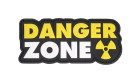 Naszywka 3D - Danger Zone - Żółty / Biały - 444130-7332 - 101 Inc.