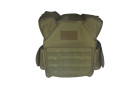 Kamizelka taktyczna GUARD MOLLE zielona z kieszeniami na wkłady kuloodporne 25x30 (AK-MOLLE)