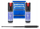 Gaz pieprzowy Guard 200 20ml. żel x 2 + chusteczka + Pałka teleskopowa Guard Snake 21 53 mm