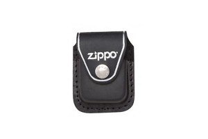Etui skórzane ZIPPO z klipem, czarne