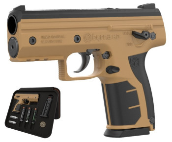 Pistolet na kule gumowe i pieprzowe BYRNA HD TAN-brąz kal.68 CO2 8g zestaw (BK68300-TAN)