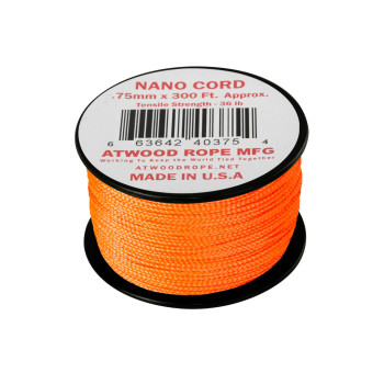 Linka Nano Cord ATWOOD (0,75mm/91m) Nylon NEON ORANGE (CD-NC3-NL-0P)