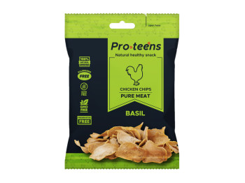 Chipsy z kurczaka Merzdorf Proteens Chicken Chips 15 g bazylia (551-001)