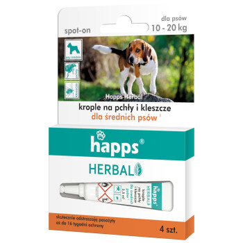 Krople Happs przeciw pchłom i kleszczom pies 10 - 20 kg (596-003)
