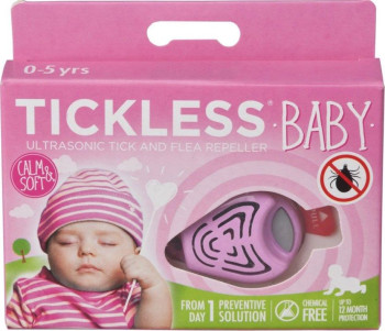 Odstraszacz kleszczy, ultradźwiękowy, dla dzieci TICKLESS BABY róż (PRO10-112)