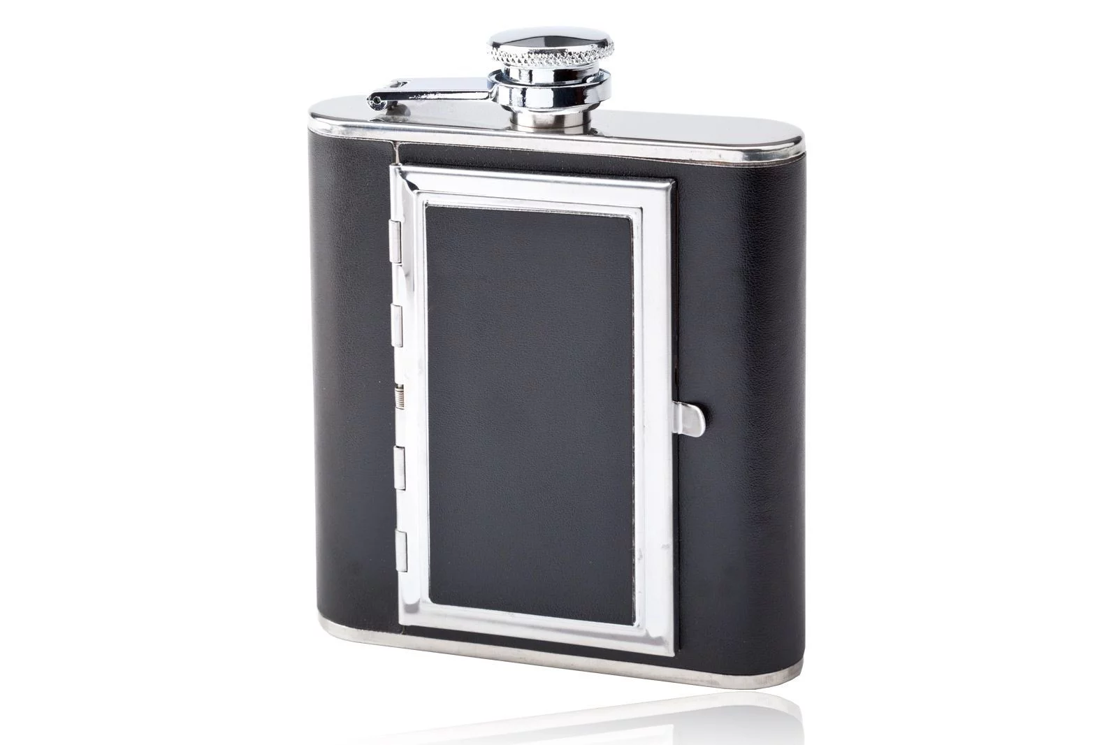 Piersiówka FROSTER 160 ml z papierośnicą