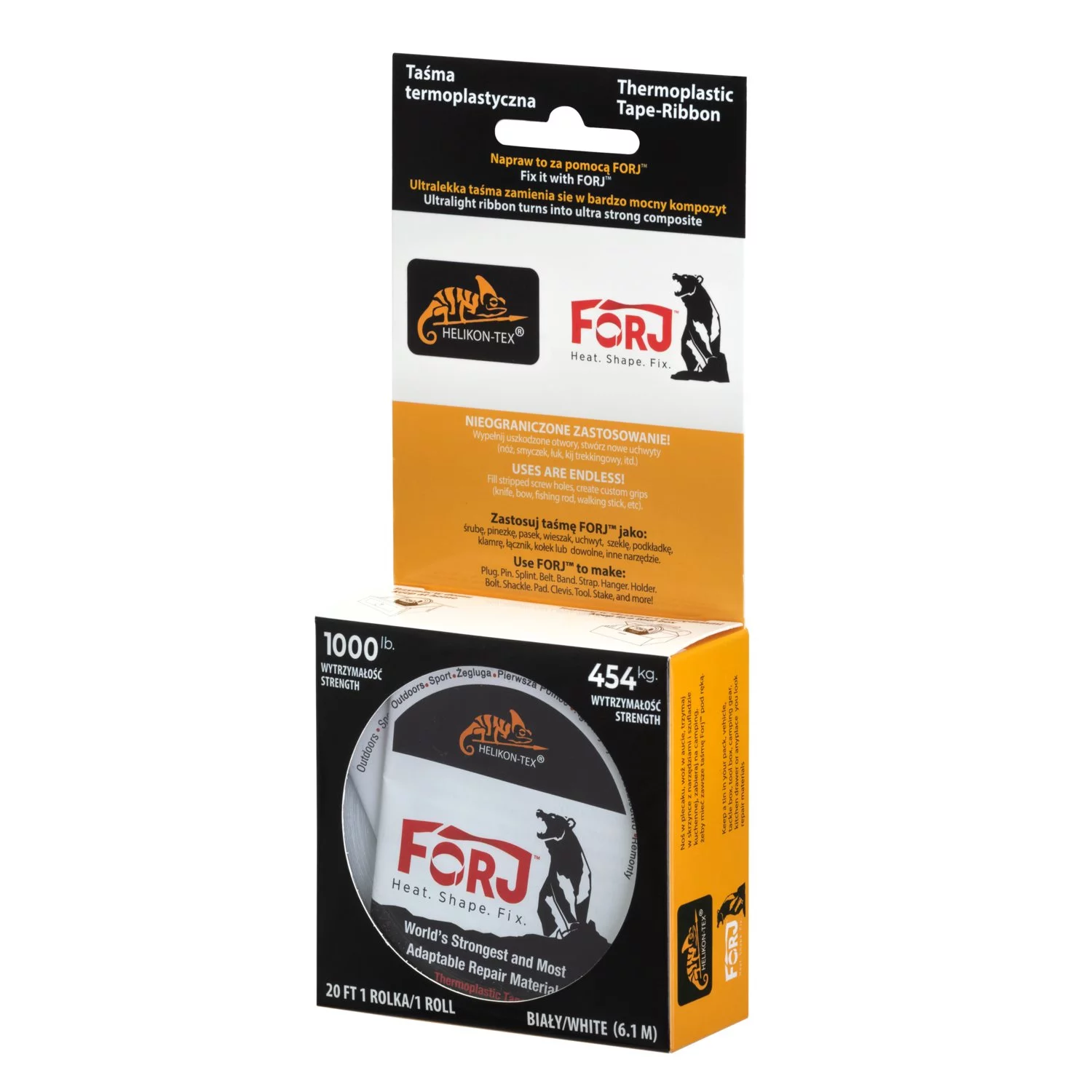 Zdjęcie produktu Termoplastyczna taśma FORJ Taśma Naprawcza FORJ - UHMWPE - Biały - One Size (TM-FRJ-RS-20)
