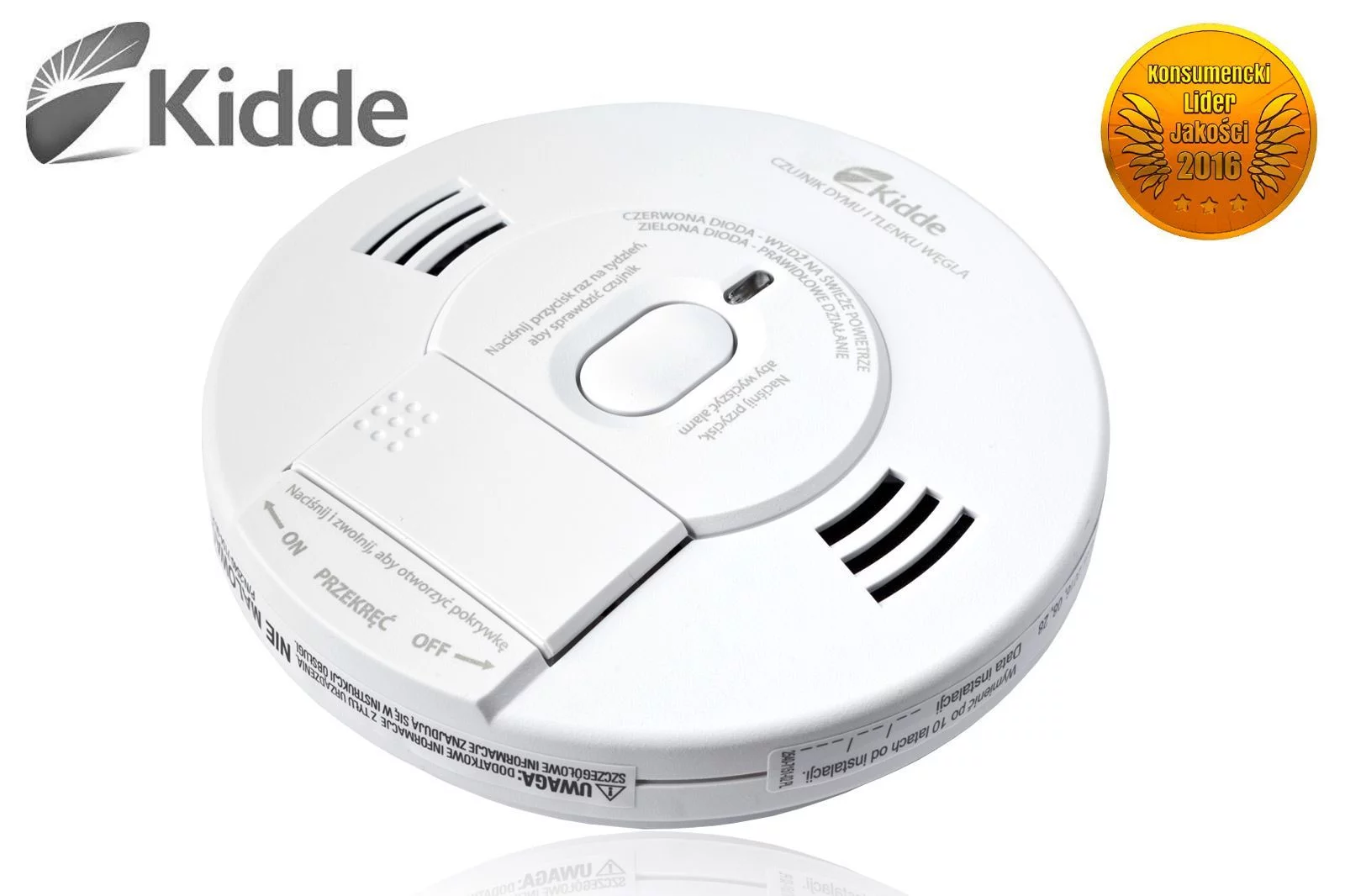 Zdjęcie produktu Czujnik czadu, tlenku węgla i dymu KIDDE 10SCO