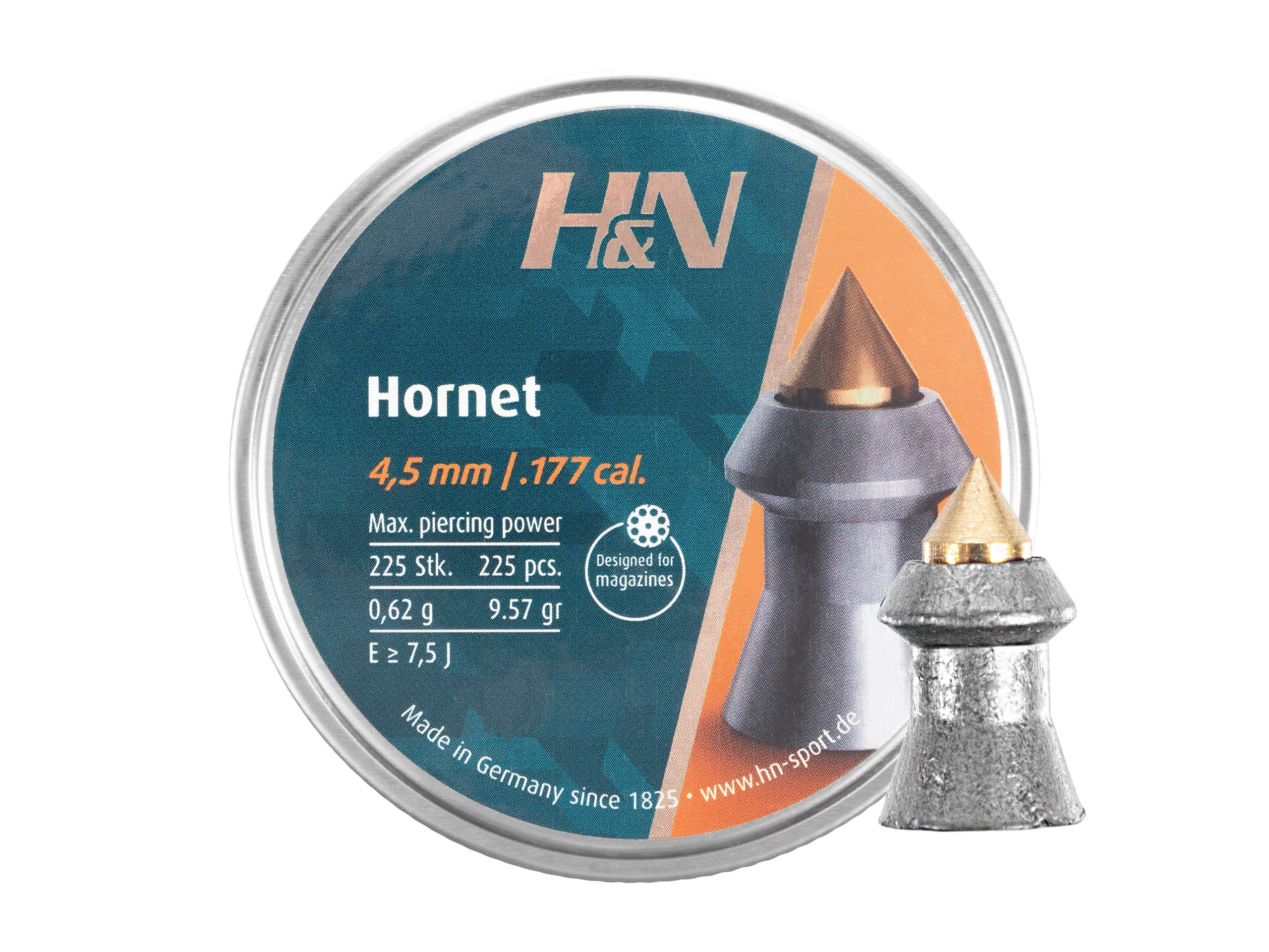 Śrut 4,5 mm Diabolo H&N Hornet 225 szt. szpiczasty (92424500003)
