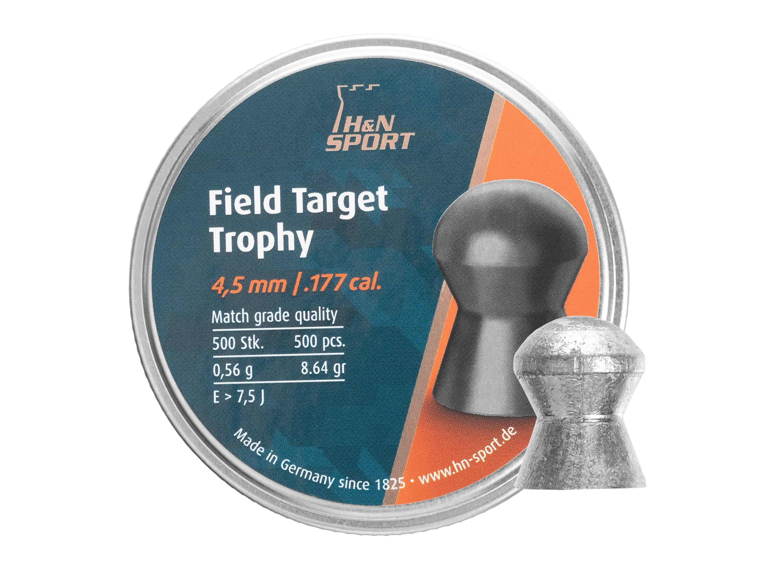 Śrut 4,52 mm Diabolo H&N Field Target Trophy 500szt półokrągły (92104520005)