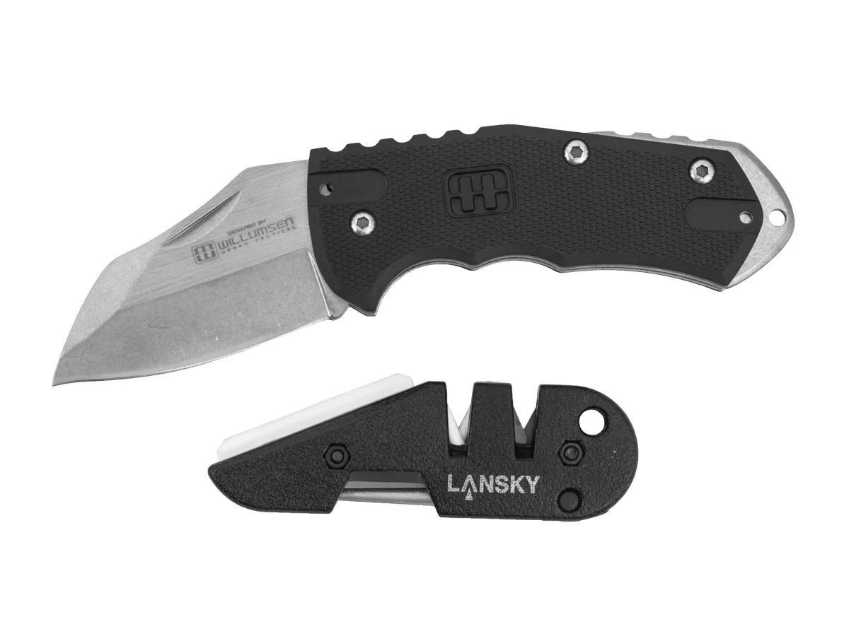 Zdjęcie produktu Zestaw Lansky nóż World Legal + Ostrzałka osełka PSMED01 (071-065)