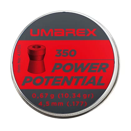 Śrut 4,5 mm Diabolo UMAREX Power Potential zagłębienie 350 szt. z otworem (4.1705)