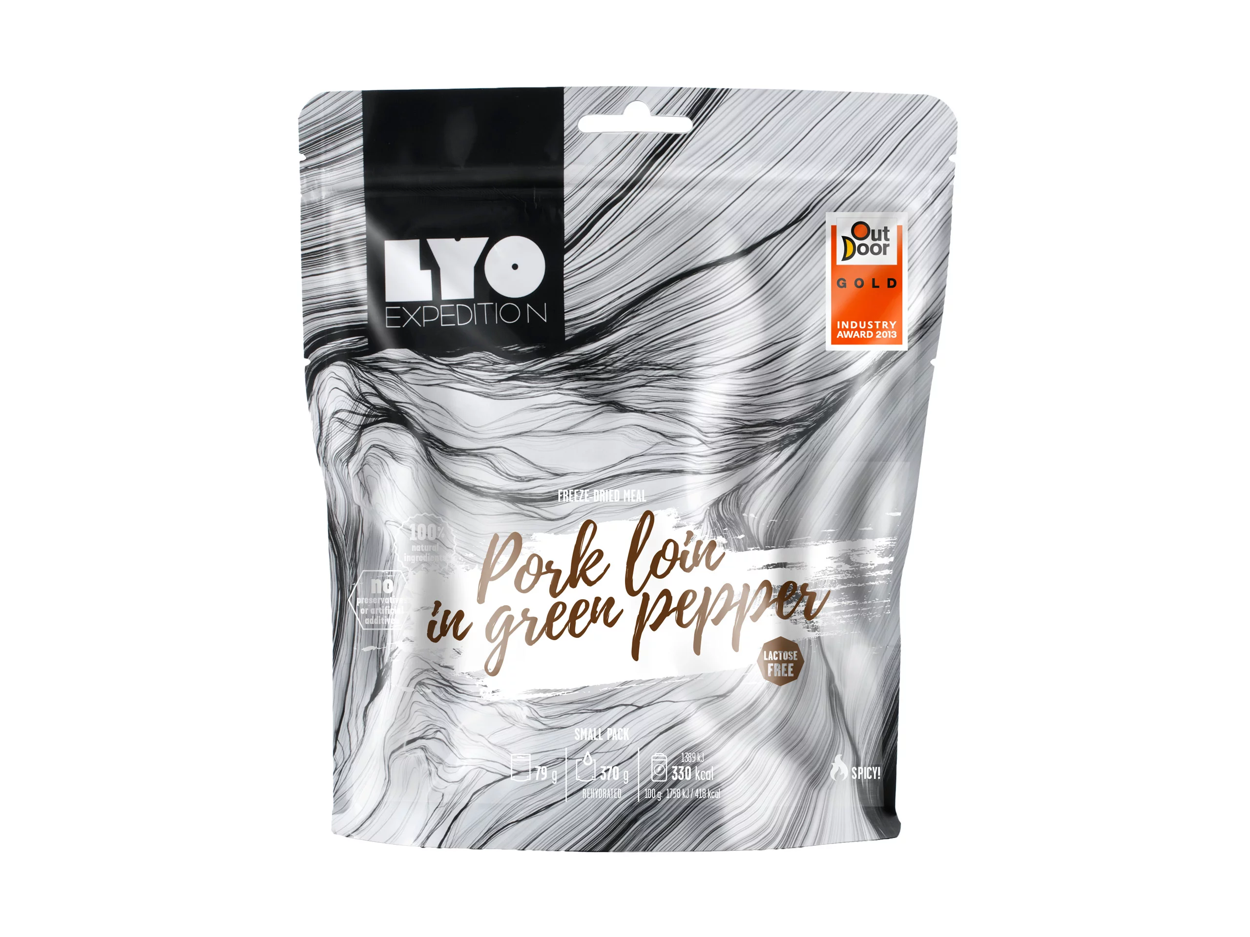 Zdjęcie produktu Żywność liofilizowana LyoFood Schab w sosie z zielonego pieprzu z ziemniakami 500 g (KE-D04M-1A2)