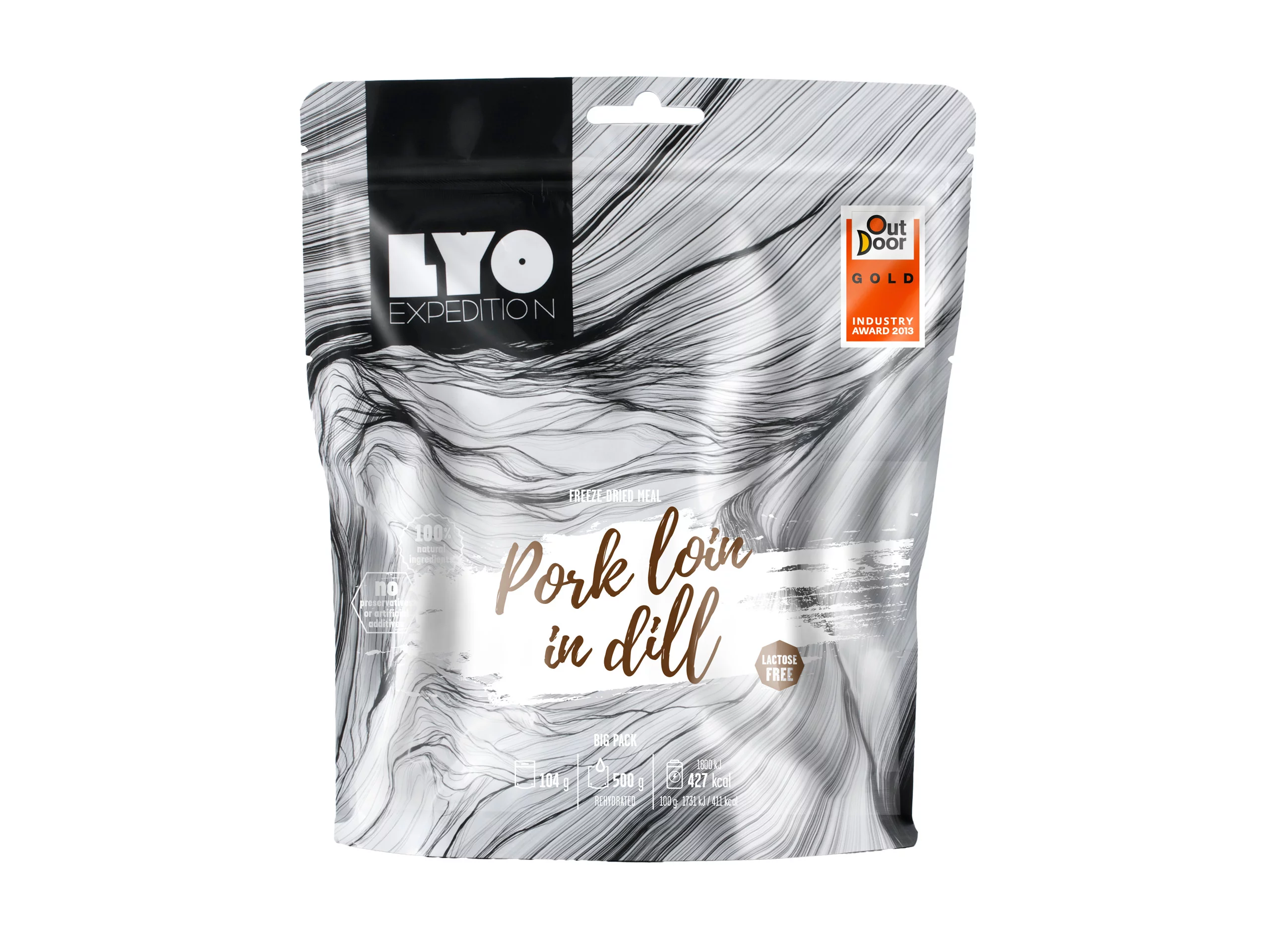 Zdjęcie produktu Żywność liofilizowana LyoFood Schab w sosie koperkowym z ziemniakami 500 g (KE-D05M-1A2)