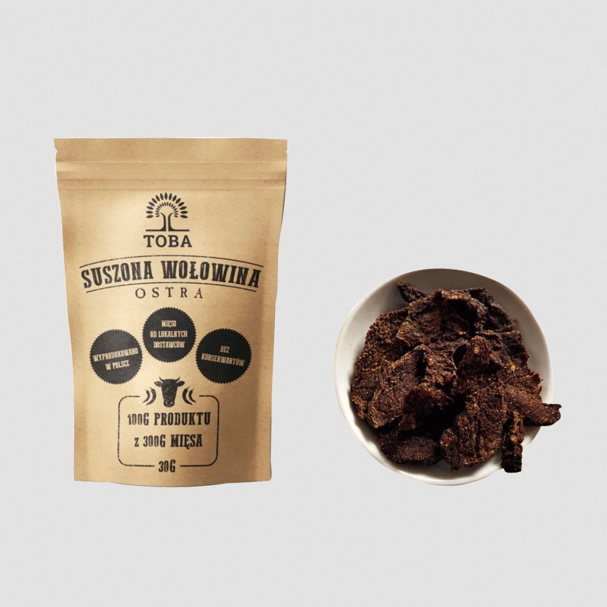 Zdjęcie produktu Wołowina suszona Toba ostra 30 g (616-006)