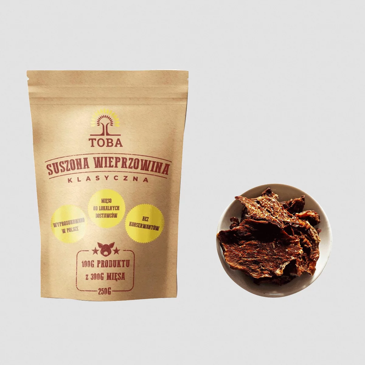 Zdjęcie produktu Wieprzowina suszona Toba klasyczna 250 g (616-011)