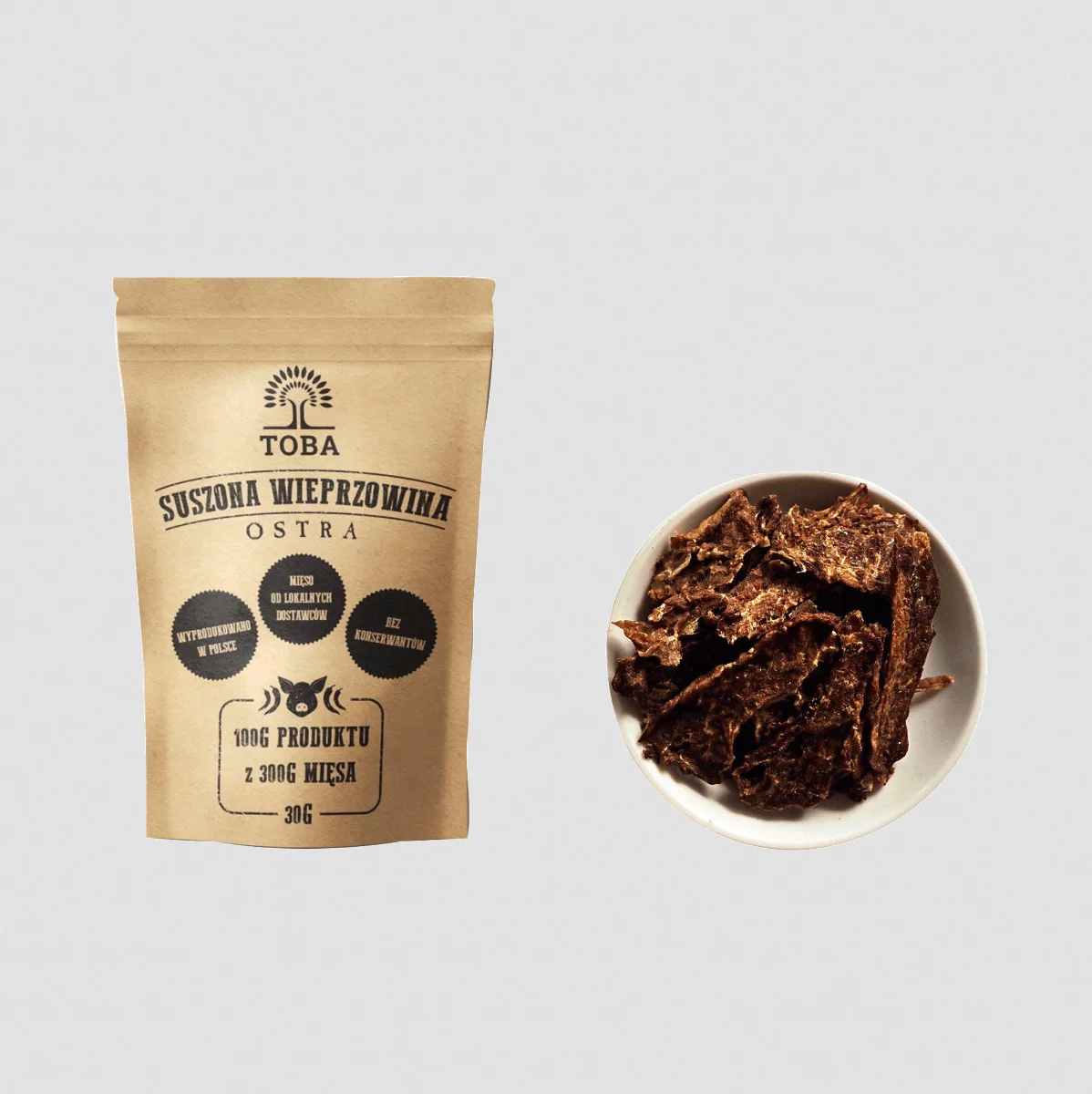 Zdjęcie produktu Wieprzowina suszona Toba ostra 30 g (616-012)