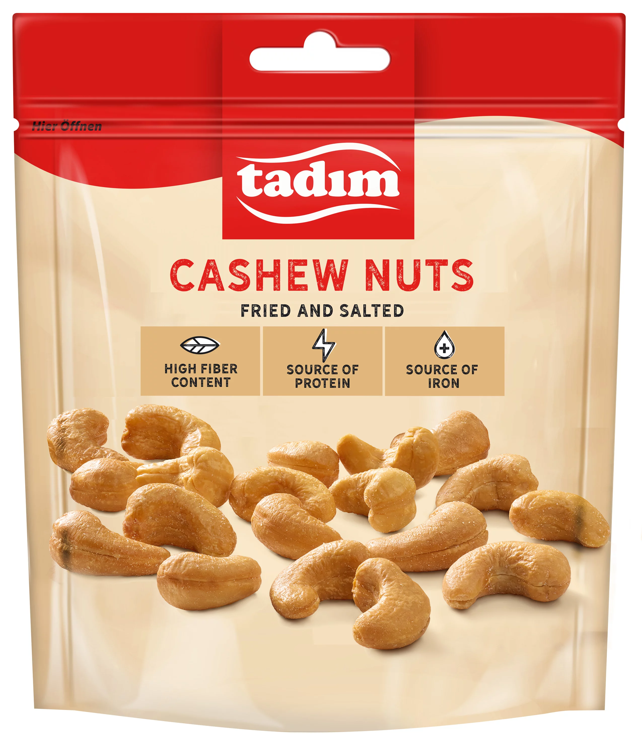 Zdjęcie produktu Orzechy nerkowca Tadim solone 75 g (617-013)