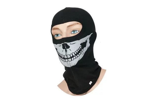 Zdjęcie produktu Kominiarka bawełniana, z nadrukiem Skull (1 wyc. na oczy)