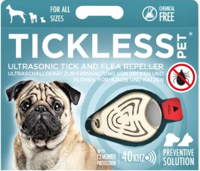Zdjęcie produktu TICKLESS ultradźwiękowy na kleszcze, dla zwierząt PET, beżowy