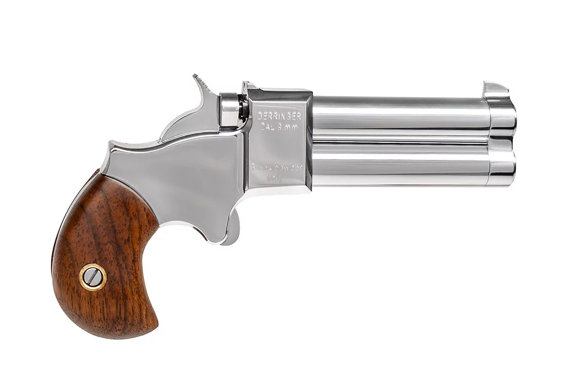 Zdjęcie produktu Pistolet czarnoprochowy Great Gun Derringer 2,5" chrom k.9 mm (SA2163)