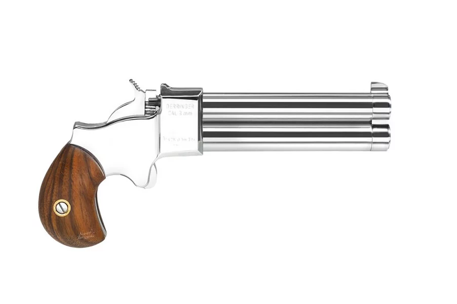 Zdjęcie produktu Pistolet czarnoprochowy Great Gun Derringer 3,5" chrom k.9 mm (SA2458)