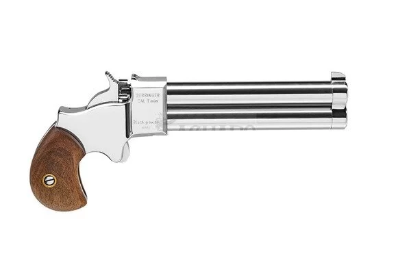 Zdjęcie produktu Pistolet czarnoprochowy Great Gun Derringer 4" chrom k.9 mm (SA2504)