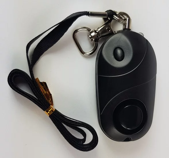 Zdjęcie produktu Alarm osobisty z latarką 2w1 120 dB (SEC-003B)