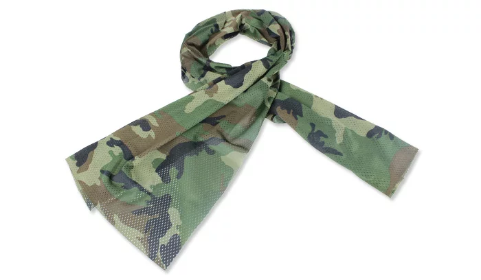 Zdjęcie produktu Szal / chusta maskująca z siatki Mil-Tec - Woodland - 12627020