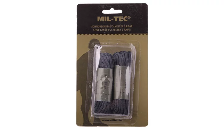 Zdjęcie produktu Sznurowadła poliestrowe Mil-Tec - 180 cm - Czarny - 12912302