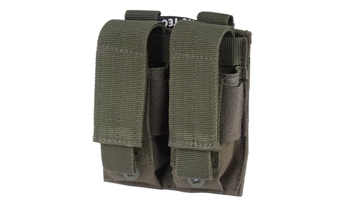 Zdjęcie produktu Ładownica Mil-Tec na 2 magazynki pistoletowe - Olive - 13495501