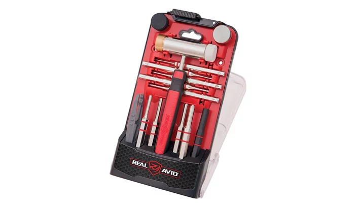 Accu-Punch Hammer w. Brass &amp; Steel Pin Punch Set - AVHPS-B - Real Avid