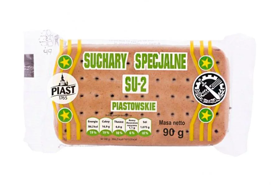 Zdjęcie produktu Suchary specjalne-wojskowe PIAST SU-2 90g.